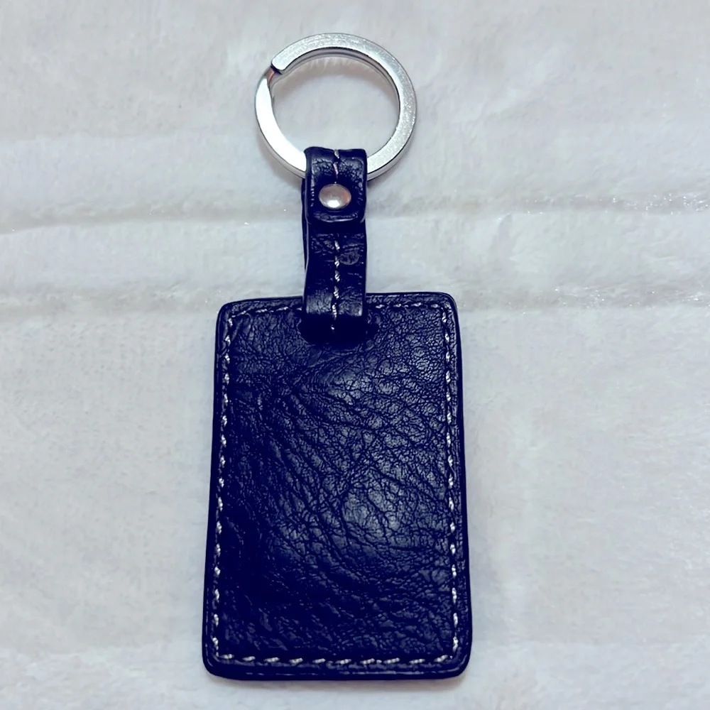 Tignanello Since 1989 Brown Leather Stainless Steel Keychain / Bag Charm